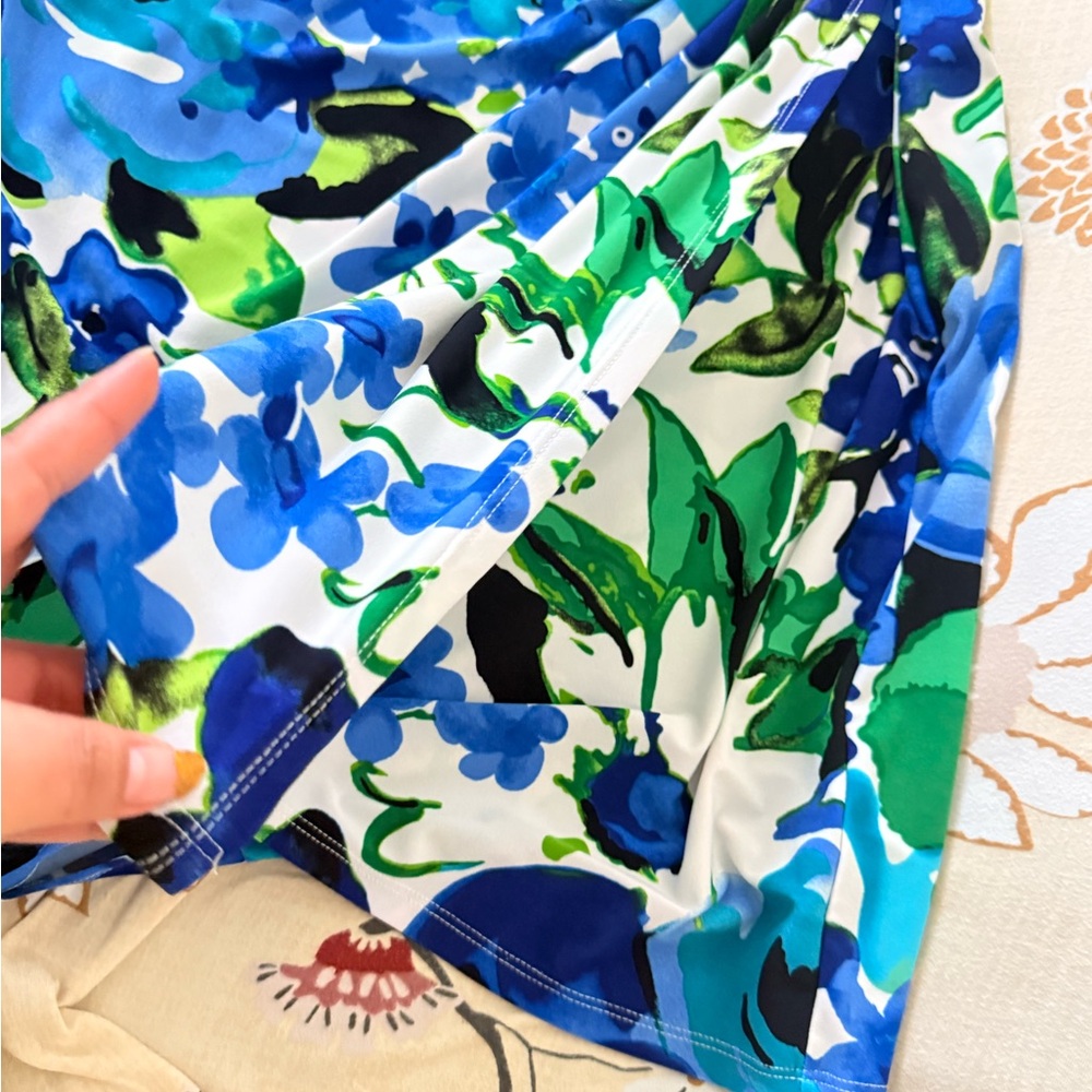 Ralph Lauren Vibrant Blue and Green Midi Dress - Picture 6 of 16